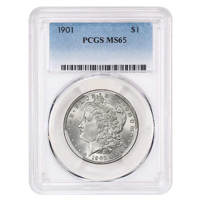 1901-S $1 Morgan Silver Dollar - PCGS MS65