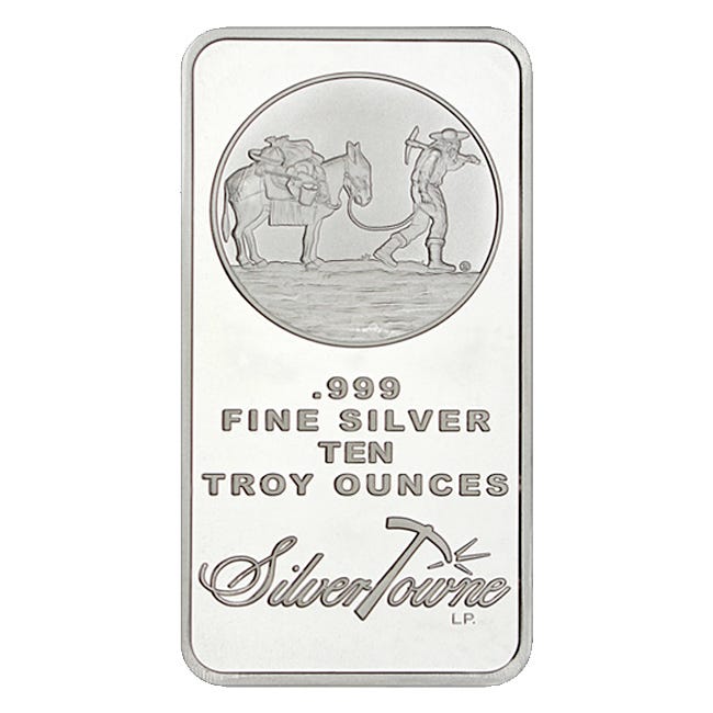 10 oz SilverTowne Prospector Silver Bar