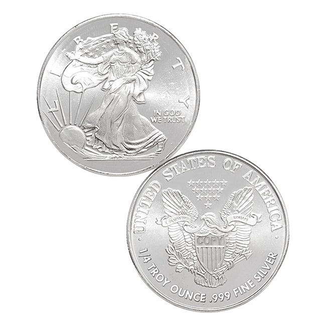 1/4 oz Silver Walking Liberty Replica Round