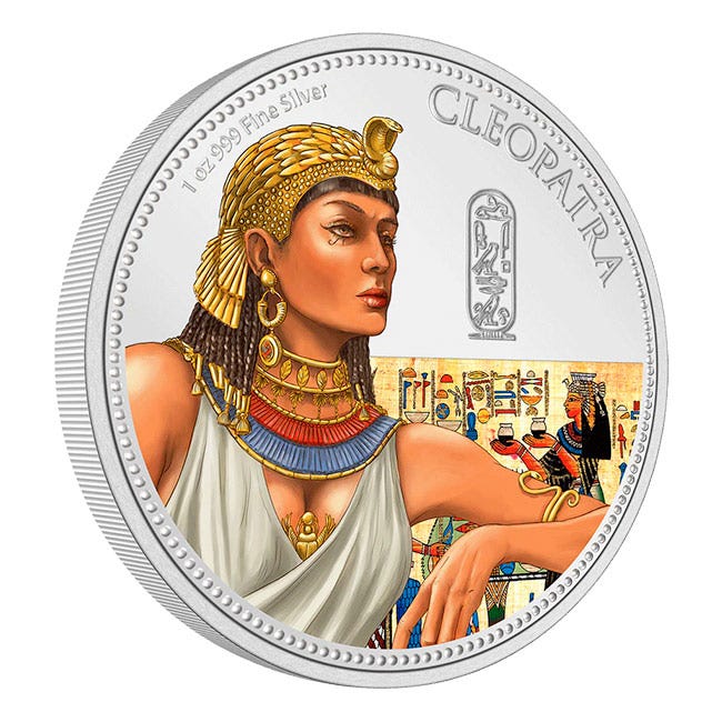 2023 1oz Silver Women in History Cleopatra Proof Colored Coin