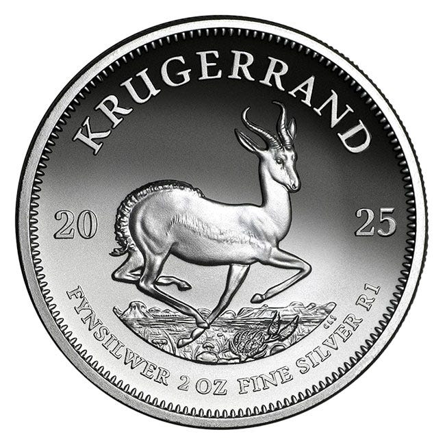 2025 2oz Silver Krugerrand Proof Coin w/Box & COA