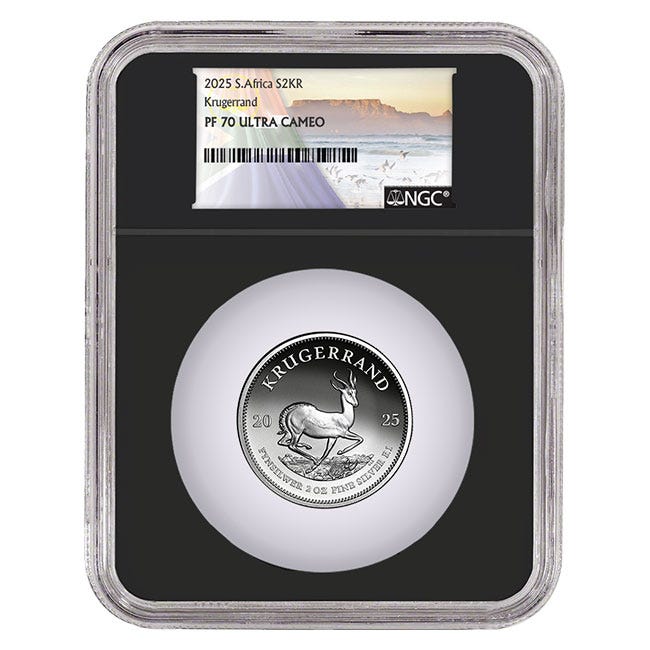 2025 2oz Silver Krugerrand NGC PF70