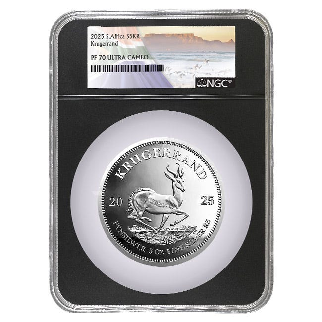 2025 5oz Silver Krugerrand NGC PF70