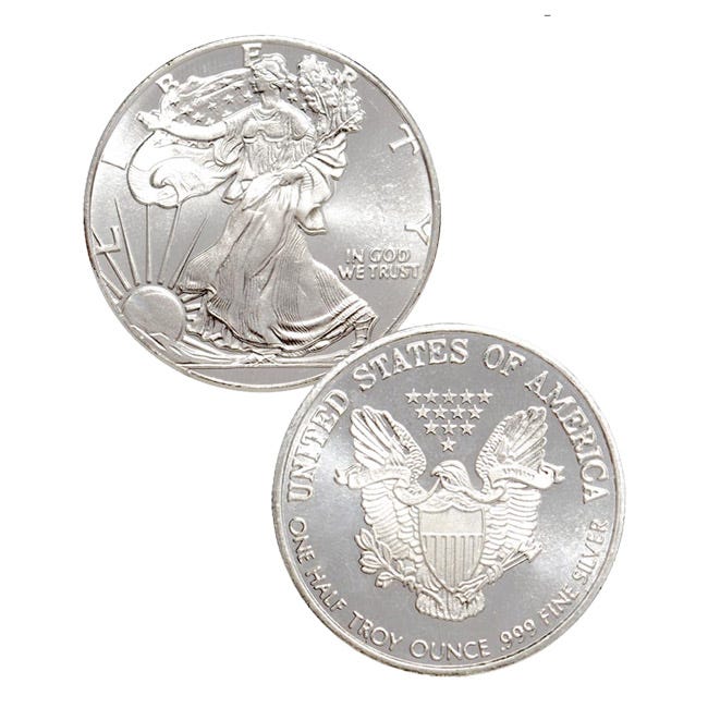 1/2 oz Silver Walking Liberty Round