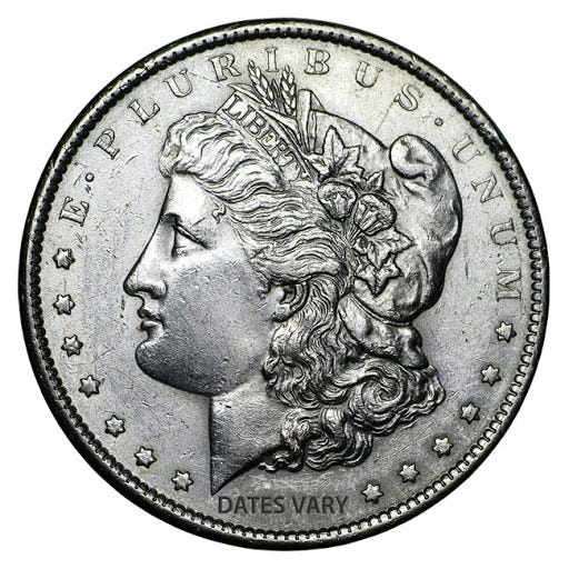 Common Date Morgan Silver Dollar AU/UNC