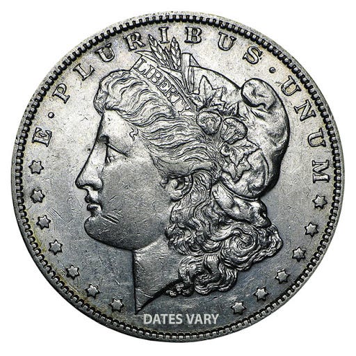 Common Date Morgan Silver Dollar Pre-1921 AU+
