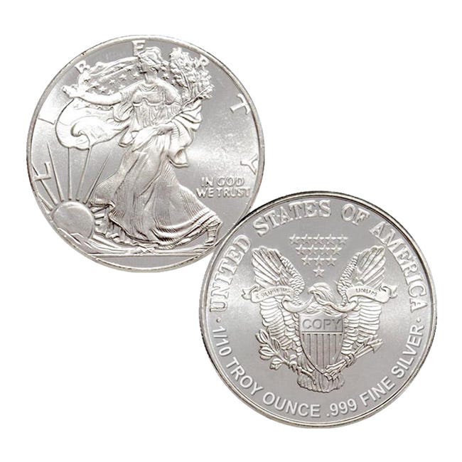 1/10 oz Silver Walking Liberty Round