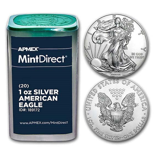 American Silver Eagles (Random Year, 20-Coin MintDirect Tube)