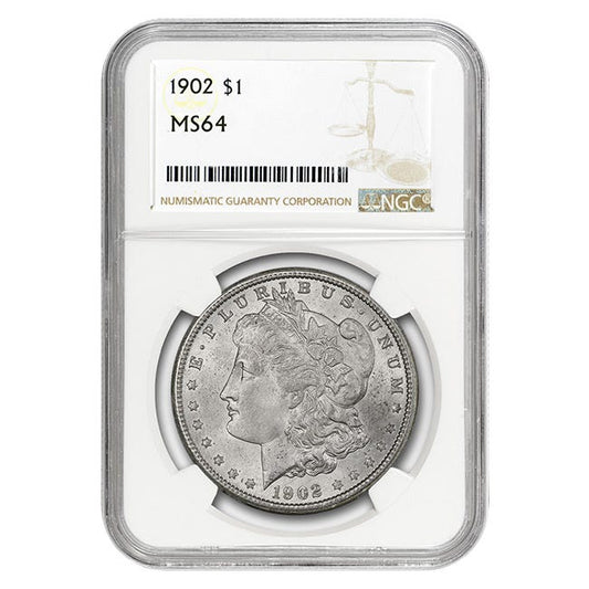 1902 $1 Morgan Silver Dollar - NGC MS64