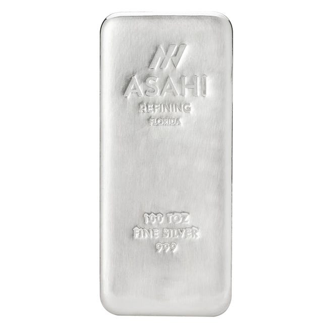 100 oz Silver Asahi Bar