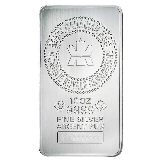 10 oz Silver Royal Canadian Mint (RCM) Bar