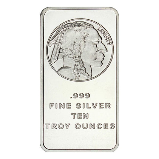 10 oz Silver Buffalo Bar