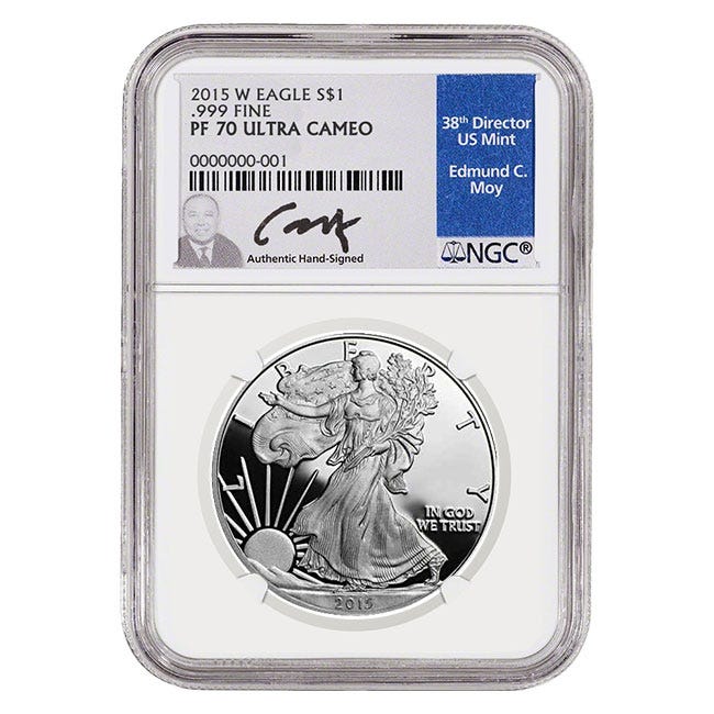 2015 Silver American Eagle Proof 70 Coin
