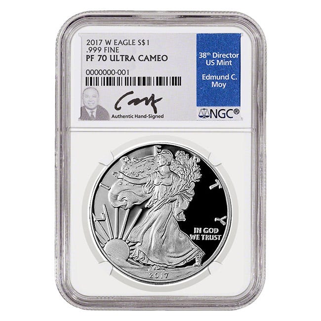 2017 Silver American Eagle Proof 70 Coin