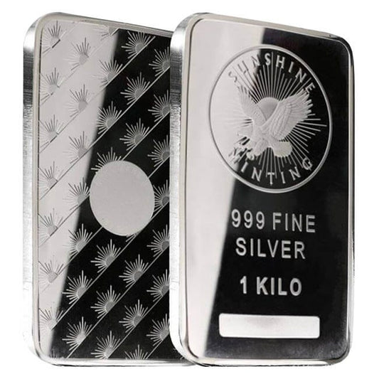 1 Kilo Silver Sunshine Mint Bar