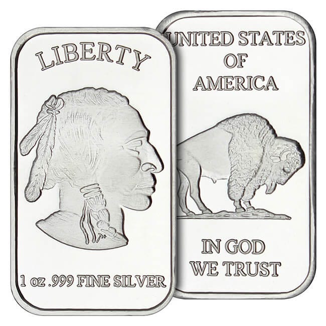 1 oz Silver Buffalo Bar