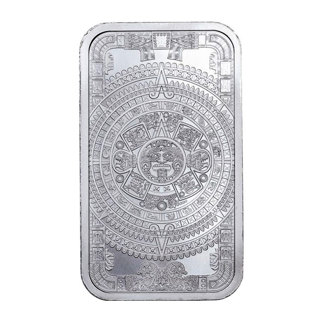 1 oz Silver Aztec Calendar Bar