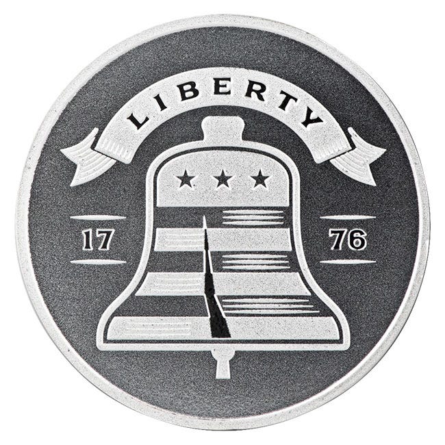 1oz Asahi Liberty Bell Silver Round