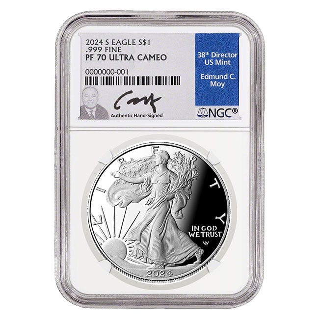 2024-S Silver American Eagle Proof 70 Coin