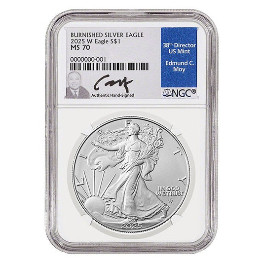 2025-W $1 Silver American Eagle Burnished MS70