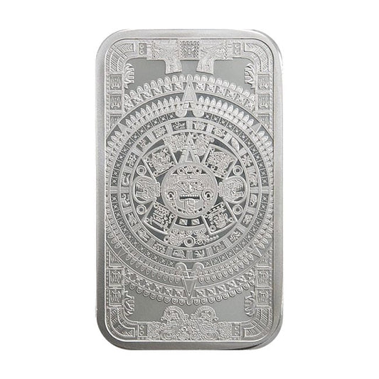 5 oz Silver Aztec Calendar Bar
