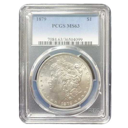 1879 $1 Morgan Silver Dollar - PCGS MS63