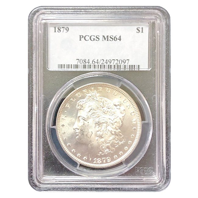 1879 $1 Morgan Silver Dollar - PCGS MS64