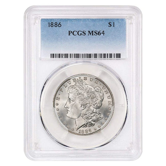 1886 $1 Morgan Silver Dollar - PCGS MS64