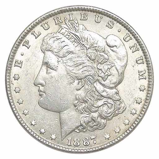 1887 $1 Morgan Silver Dollar AU