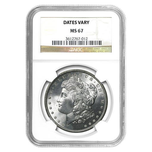 Common Date $1 Morgan Silver Dollar NGC MS67