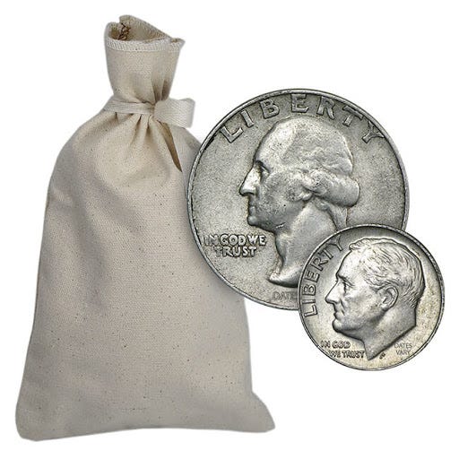 $100 Face value 90% Pre-65 - "Junk Silver"